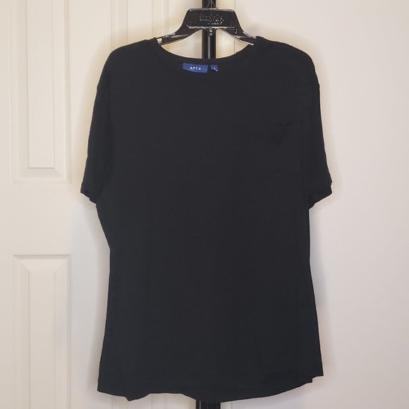 Mens Apt 9 Soft Black Pocket Tee Xl 